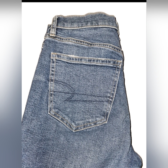 American Eagle Outfitters Stretch Womens Size 8 Blue Skinny Jeans EUC - Picture 4 of 16